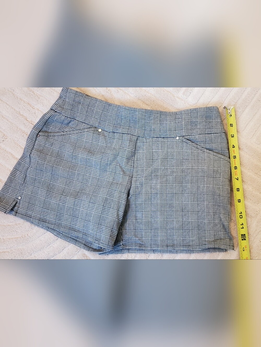 INC International Concepts Gray Plaid Women's Shorts - Picture 8 of 12
